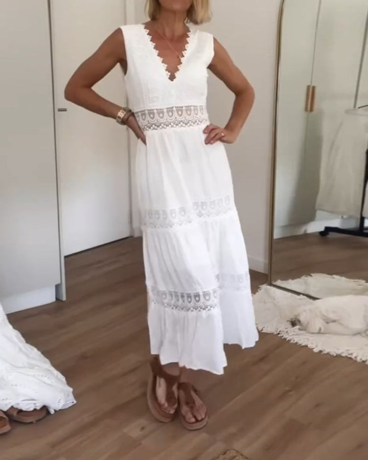 Circe – Vestito boho con scollo a V