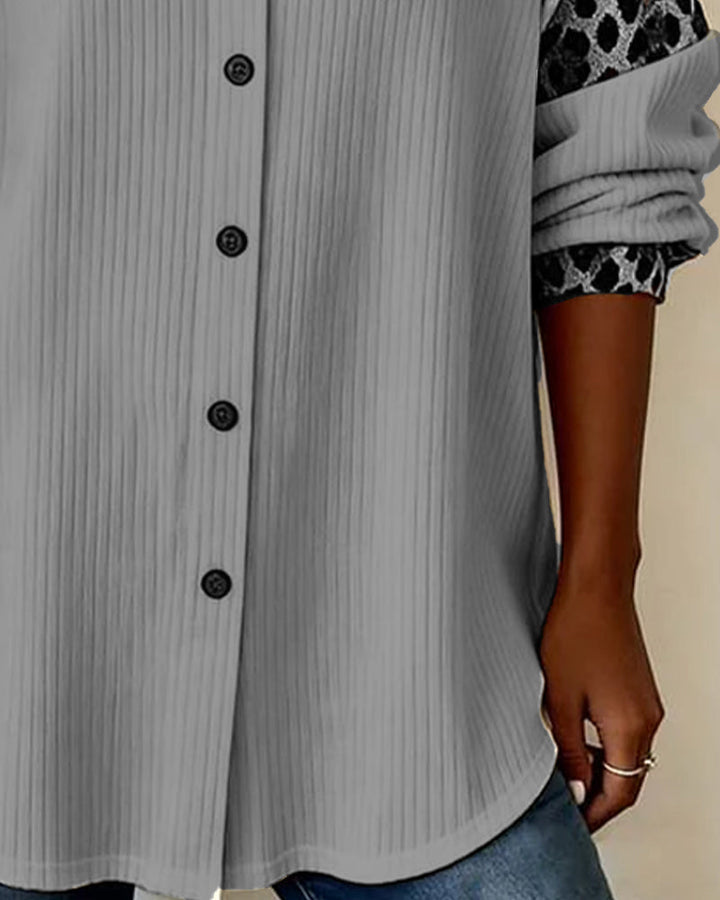 Jordanaâ„¢ | Camicia Elegante con Stampa Leopardata