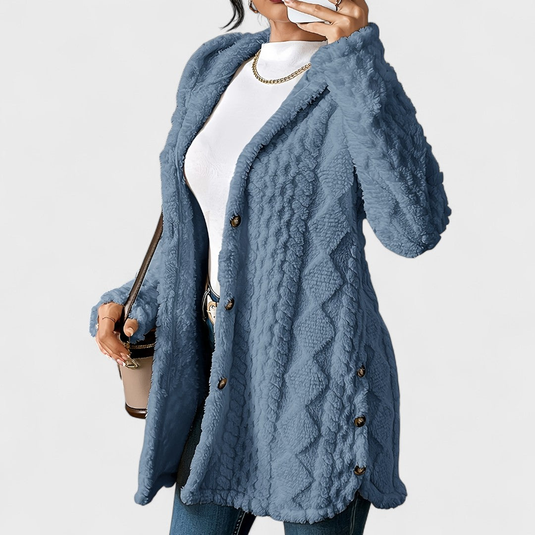 Katerina - Cardigan Cappotto con Cappuccio Caldo