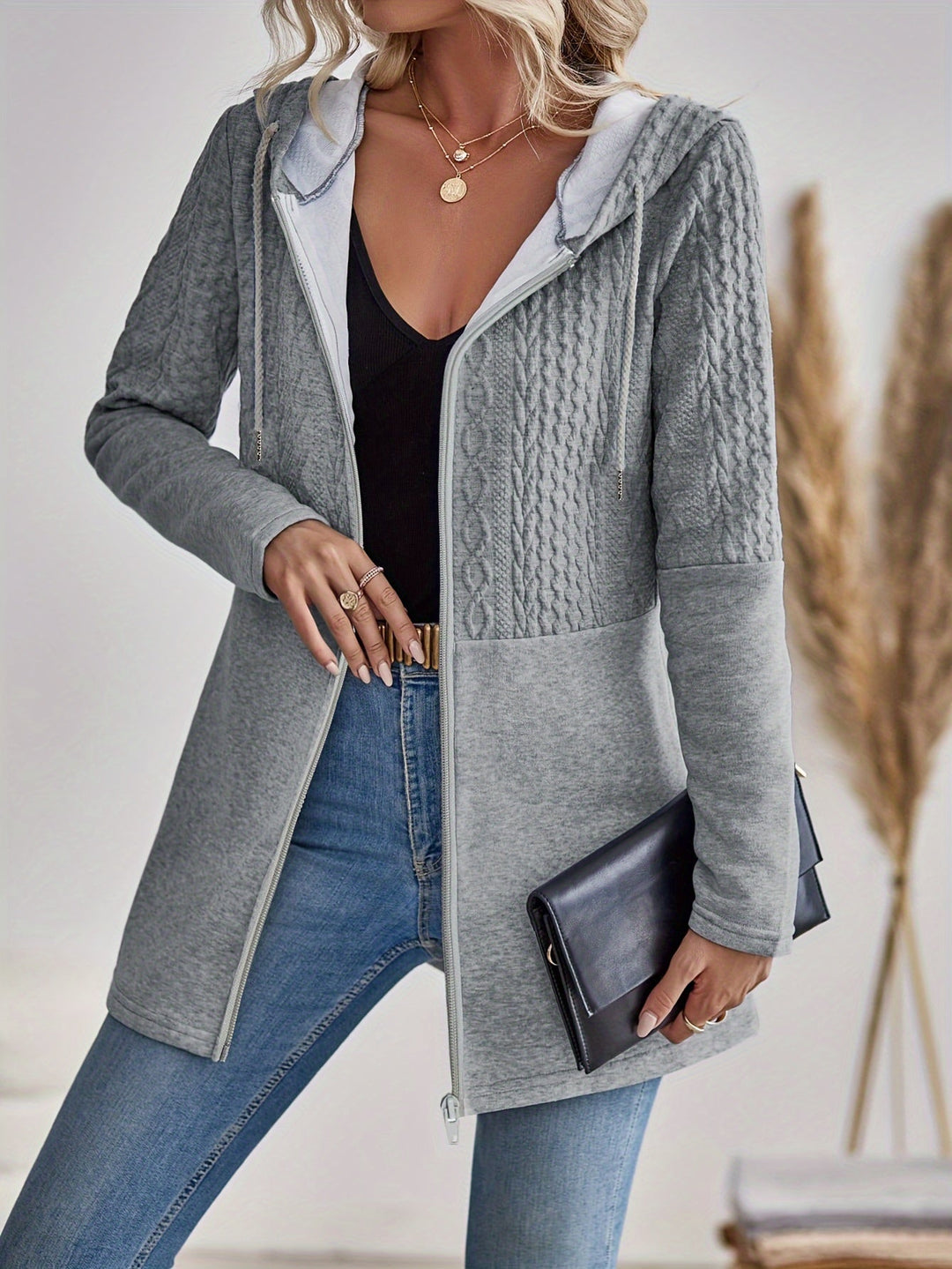 Vespara – Felpa da Donna con Zip e Cappuccio Elegante