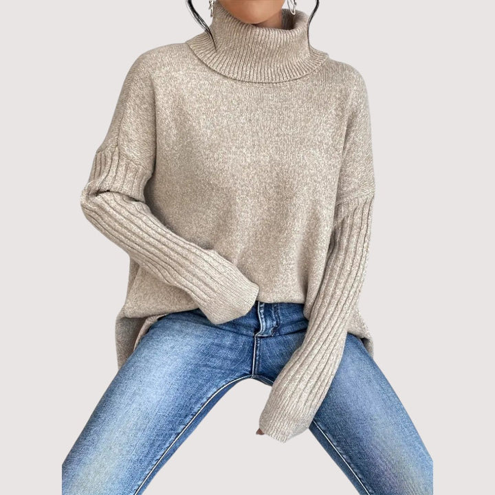 Patricia – Maglione Elegante a Collo Alto e Lungo