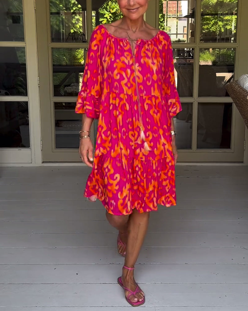Rita – Vestito boho stampato
