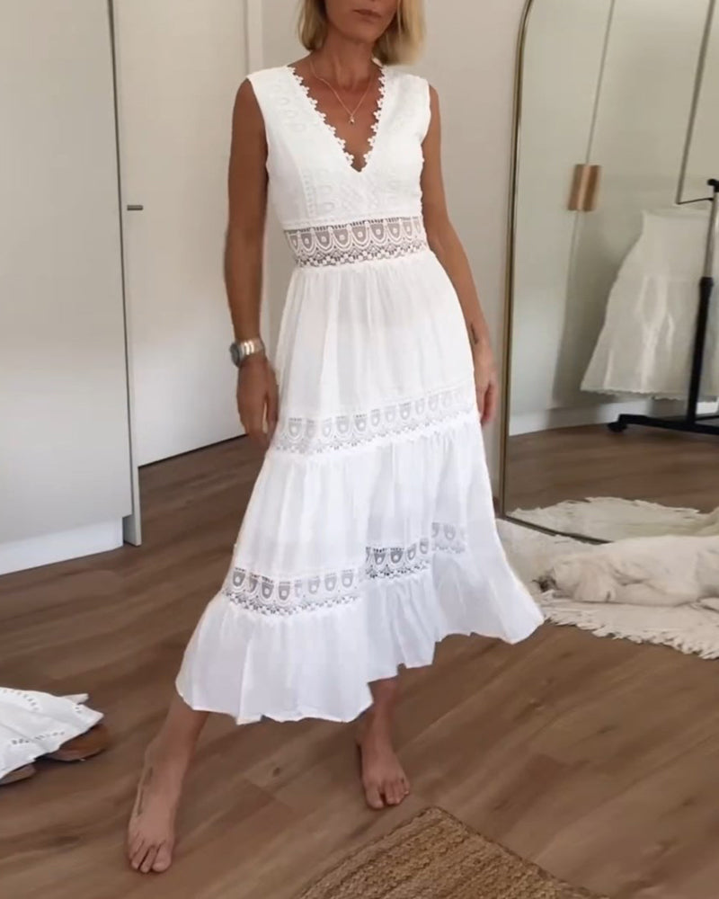 Circe – Vestito boho con scollo a V