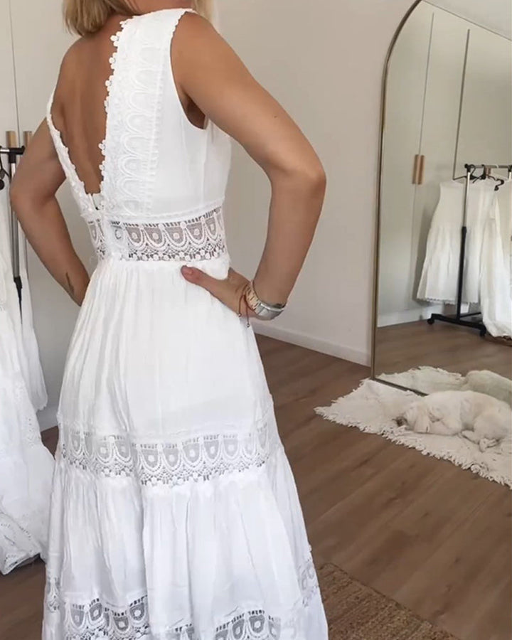 Circe – Vestito boho con scollo a V