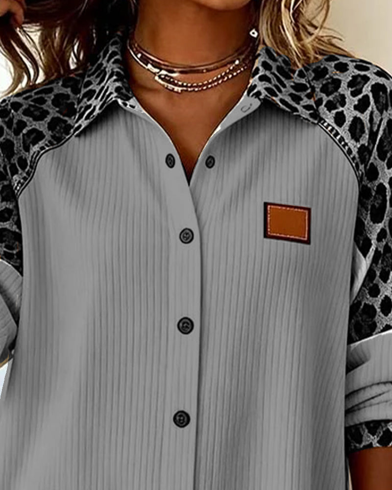 Jordanaâ„¢ | Camicia Elegante con Stampa Leopardata