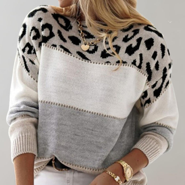 Charlene – Maglione Casual con Stampa Leopardo