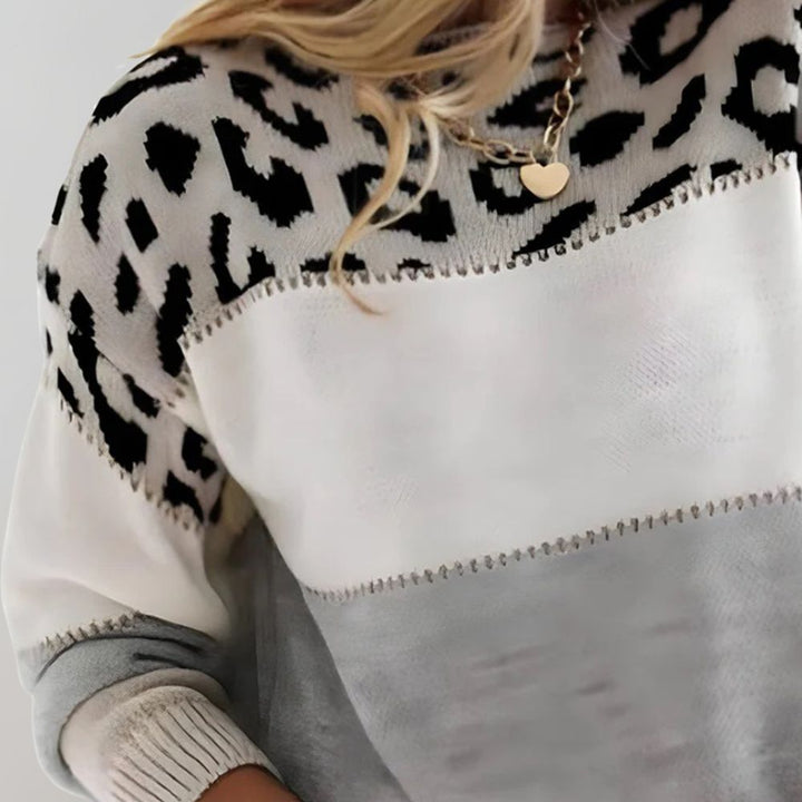 Charlene – Maglione Casual con Stampa Leopardo