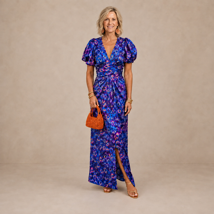 Valeria | Abito elegante con maniche plissettate