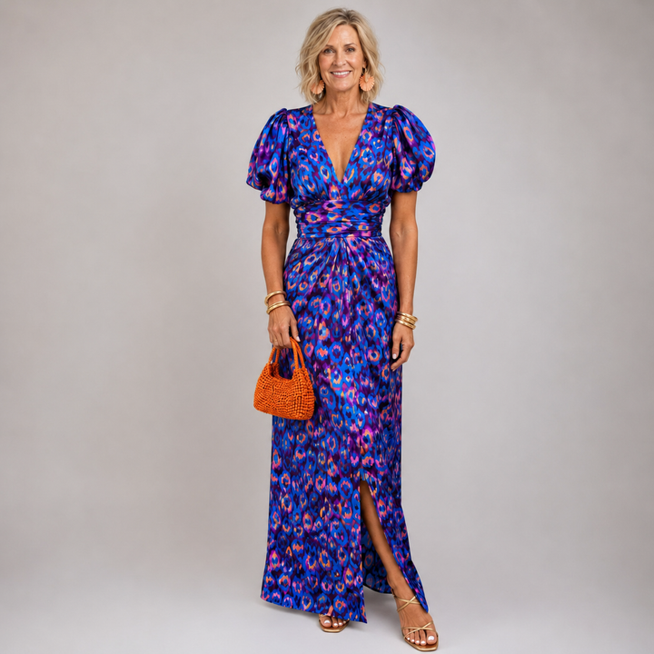 Valeria | Abito elegante con maniche plissettate
