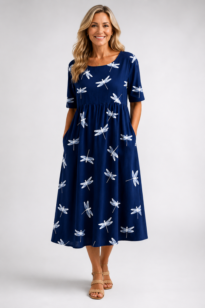 Eva │ Vestito midi stile libellula