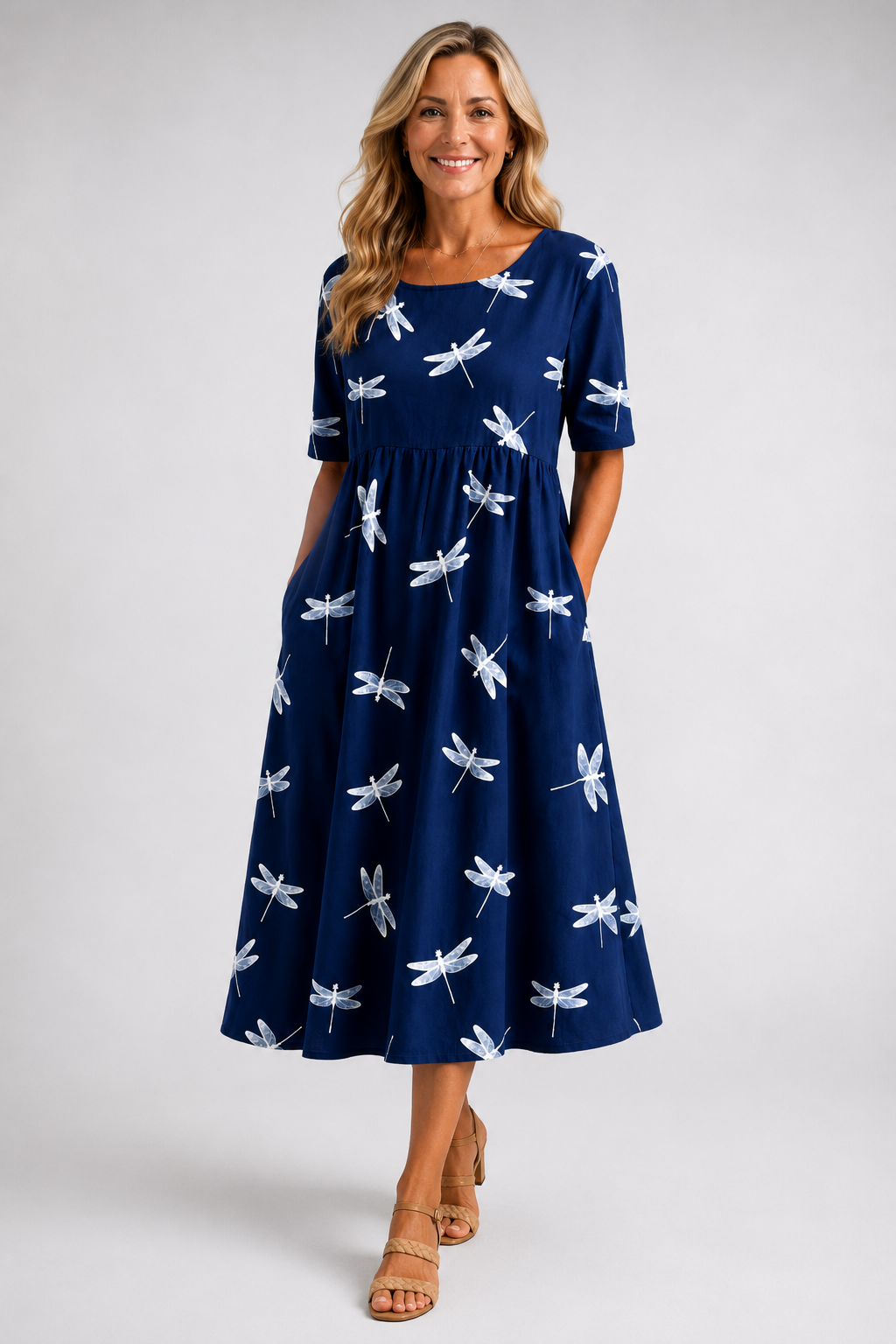 Eva │ Vestito midi stile libellula