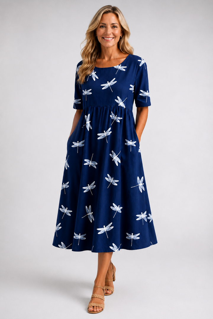 Eva │ Vestito midi stile libellula