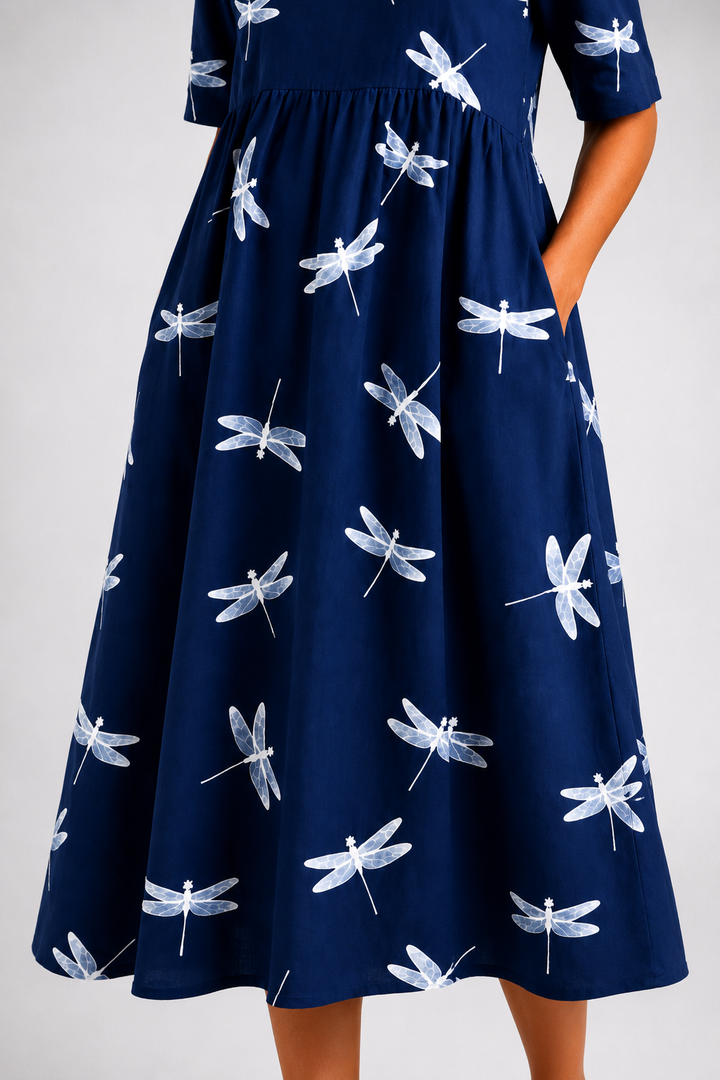 Eva │ Vestito midi stile libellula