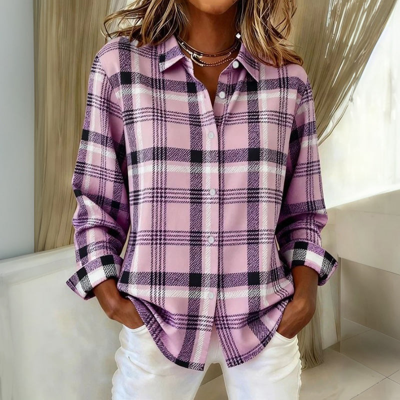 VIOLA – Camicia Morbida con Stampa Scozzese