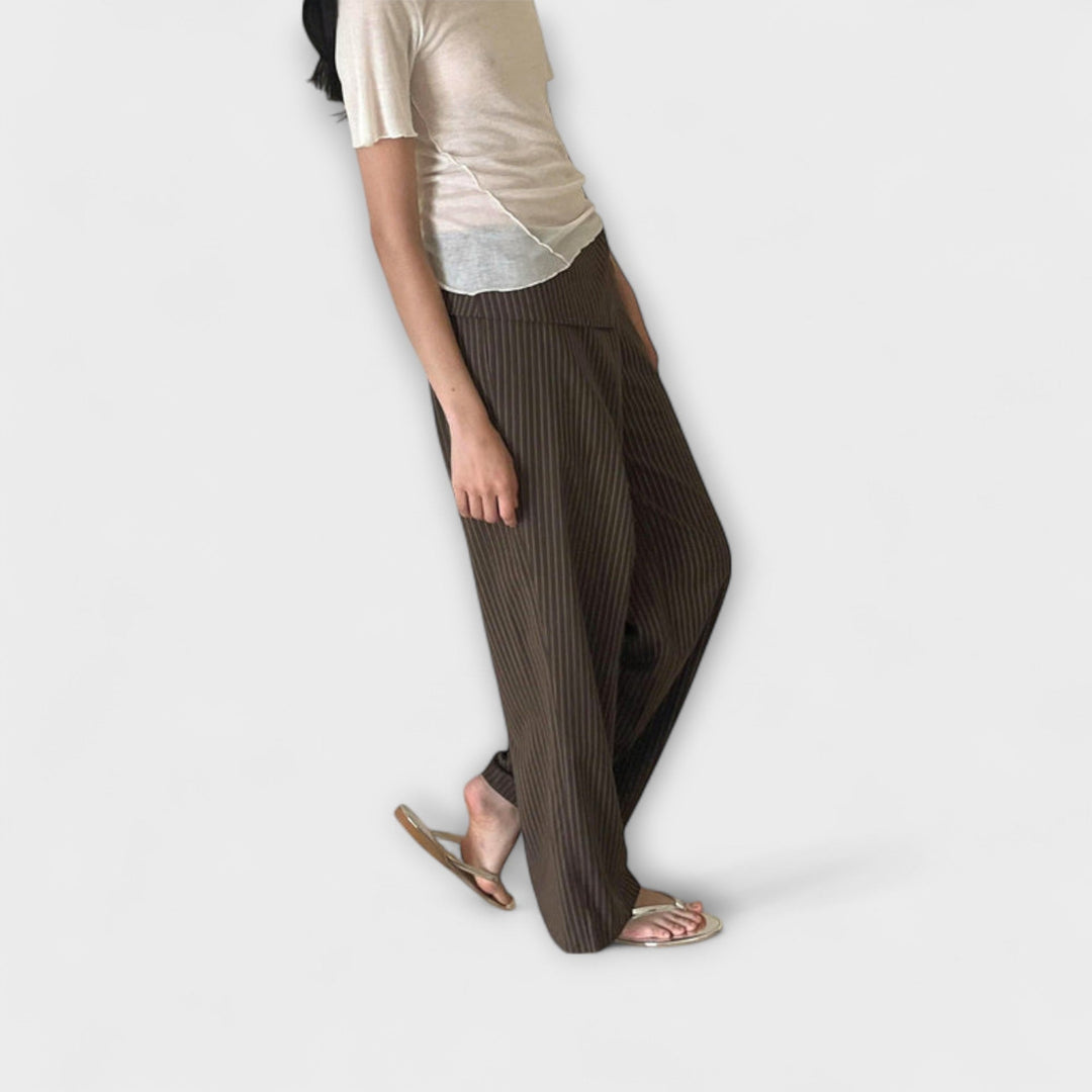 Julia - Pantaloni Pieghevoli a Righe