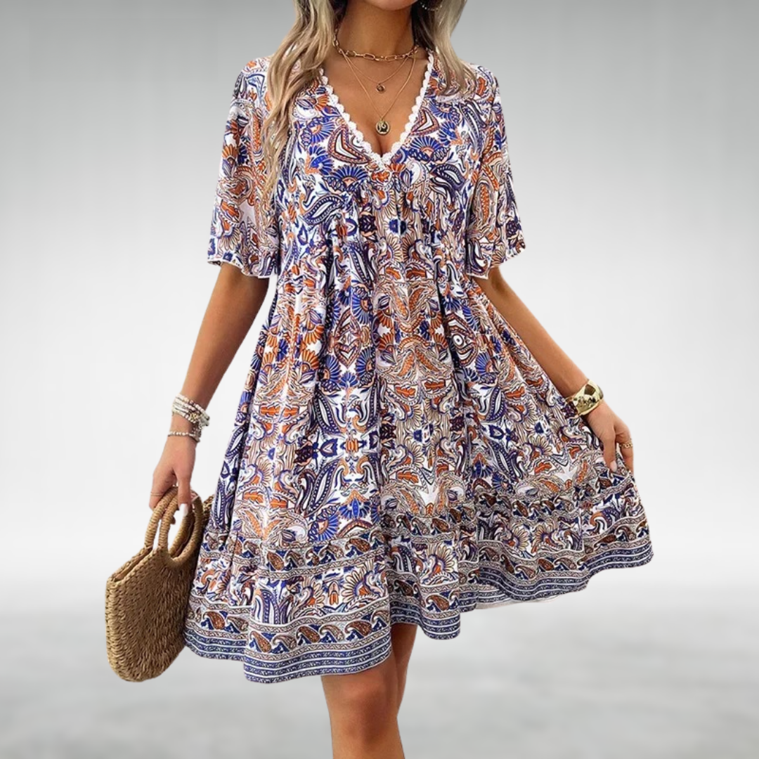 Quinta – Vestito boho svasato