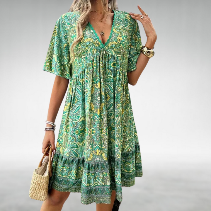 Quinta – Vestito boho svasato