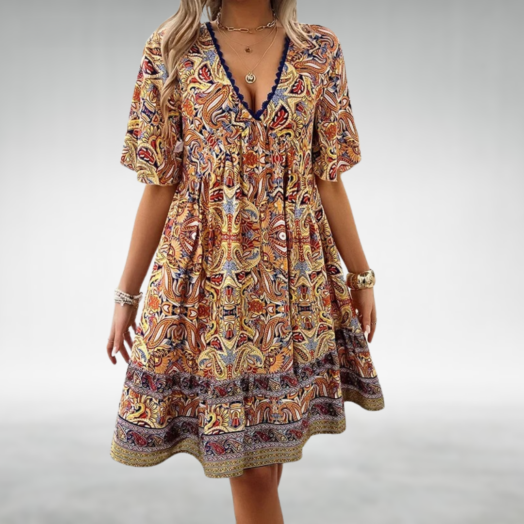 Quinta – Vestito boho svasato
