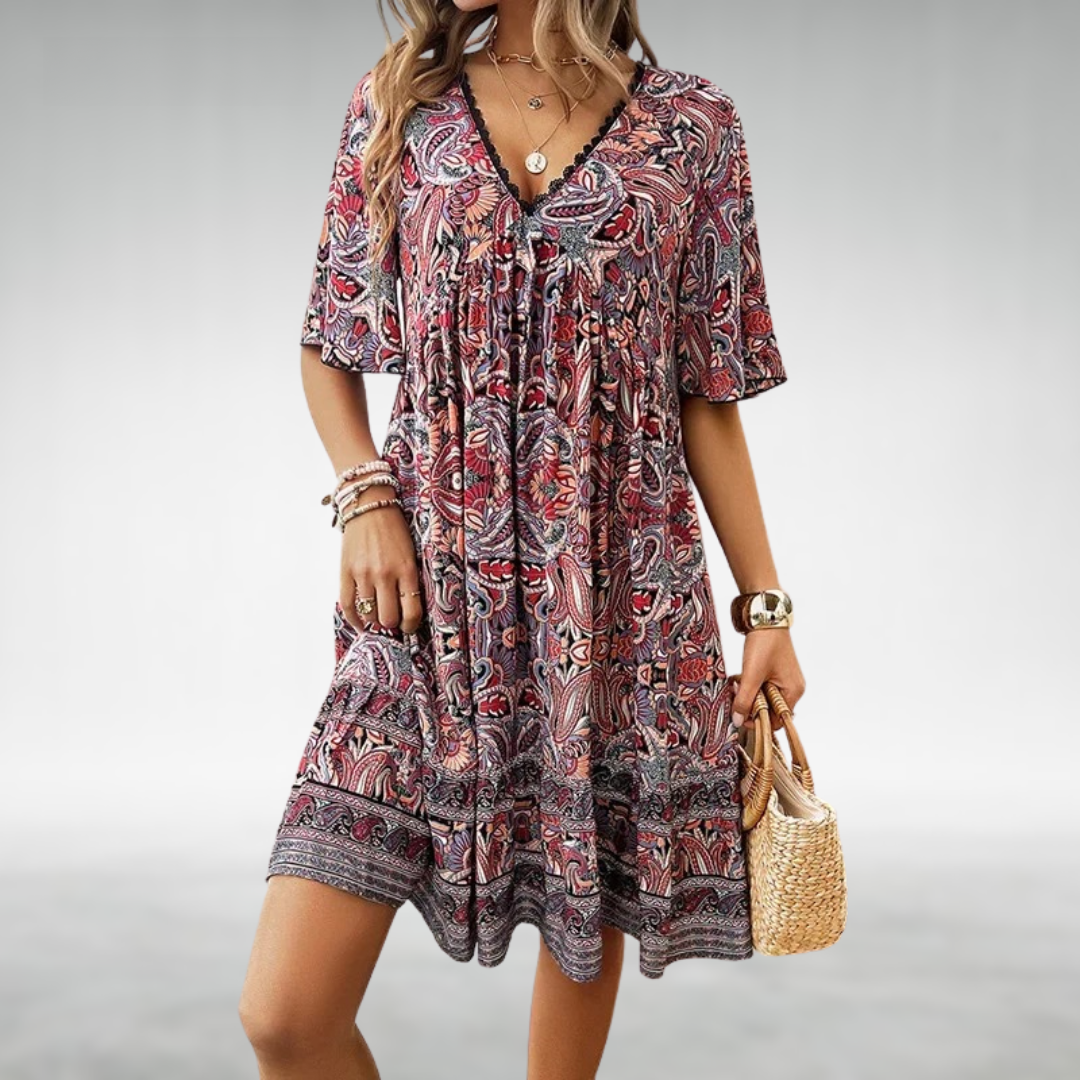 Quinta – Vestito boho svasato
