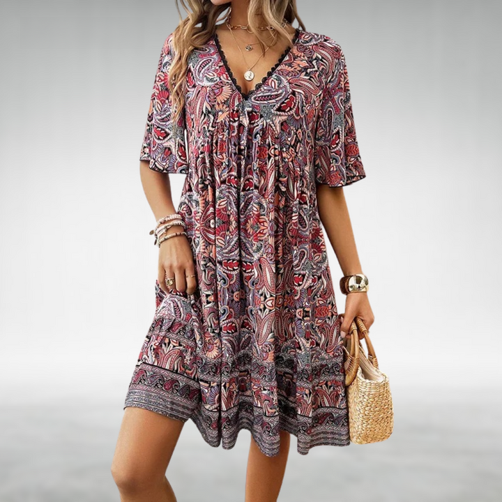 Quinta – Vestito boho svasato
