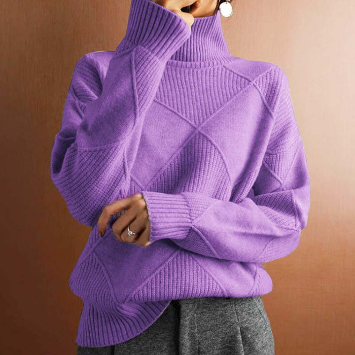 Viola | Maglione a Collo Alto Tricot