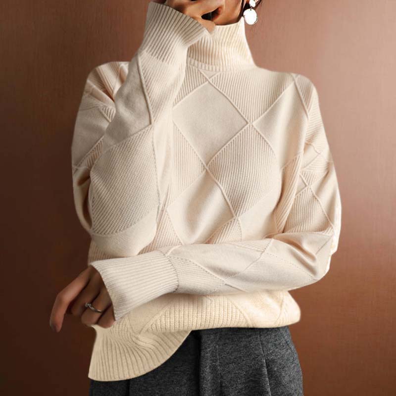 Viola | Maglione a Collo Alto Tricot