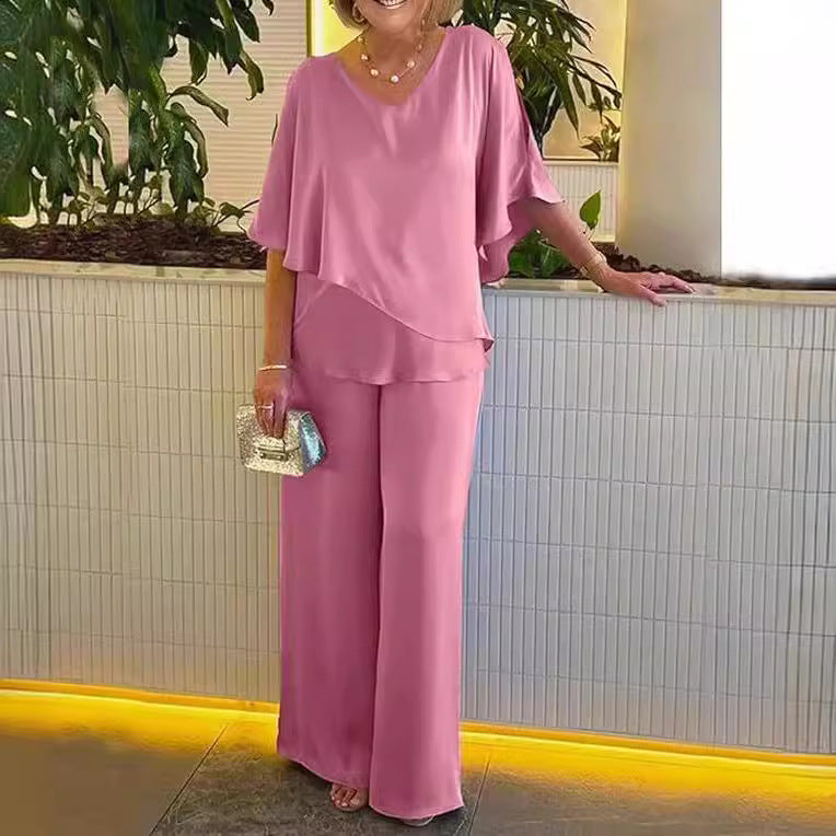 Martha - Completo di due pezzi pantaloni a gamba larga