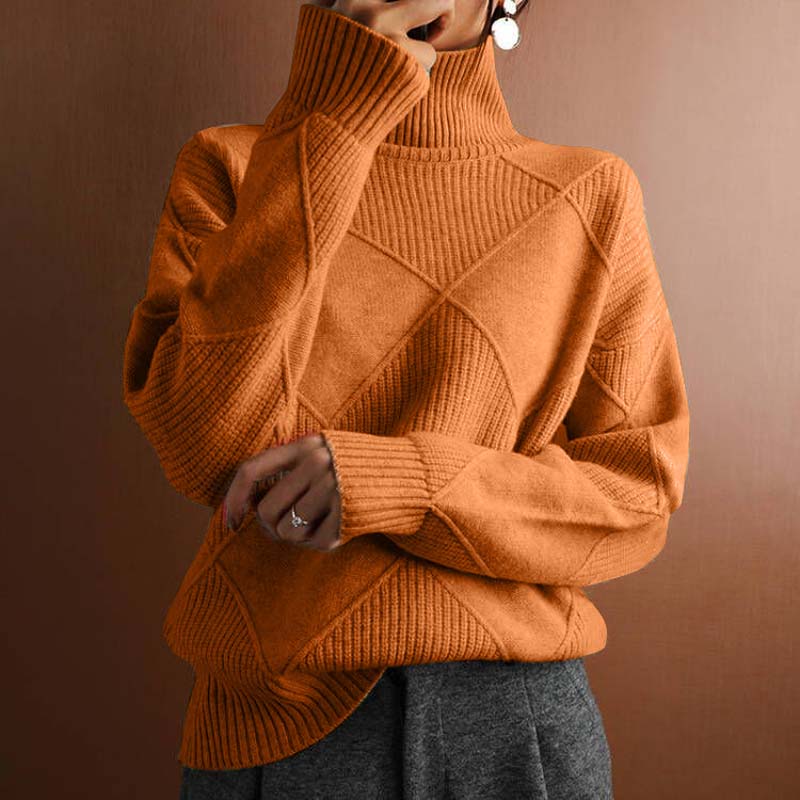 Viola | Maglione a Collo Alto Tricot