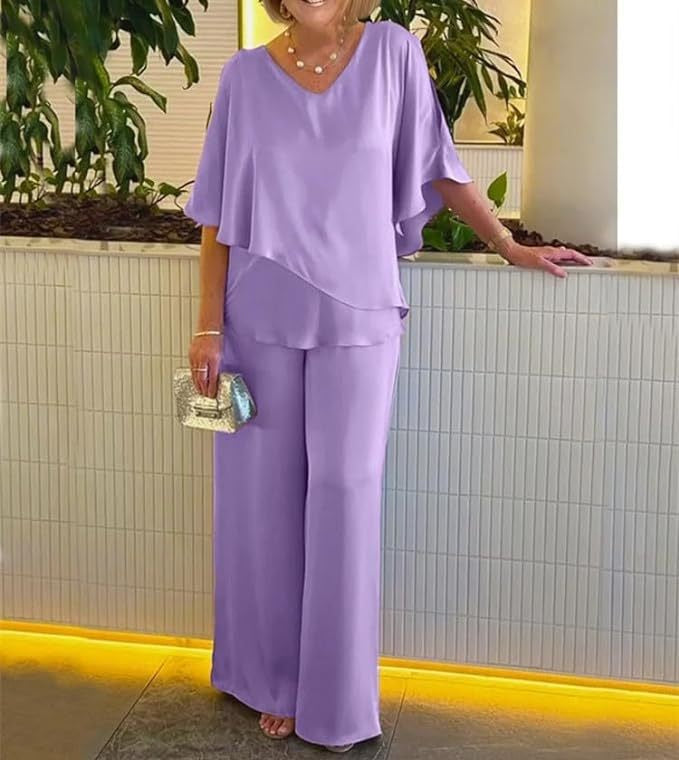 Martha - Completo di due pezzi pantaloni a gamba larga