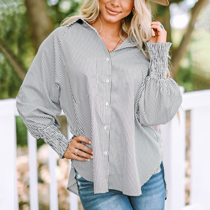 Quinlee - Camicia a righe morbida