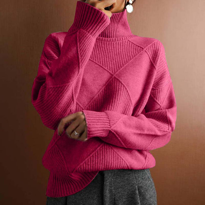 Viola | Maglione a Collo Alto Tricot