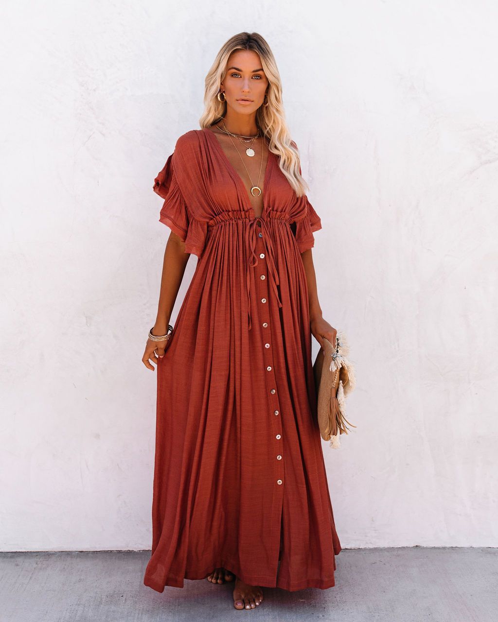 Corinna – Vestito boho maxi leggero