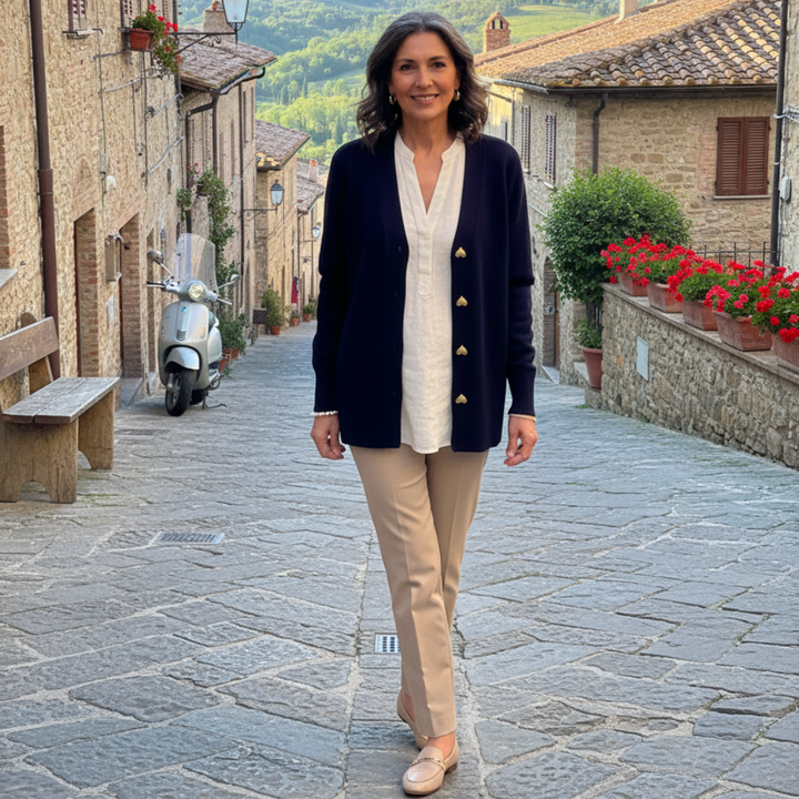 Lyddia | Cardigan con Bottoni a Forma di Cuore