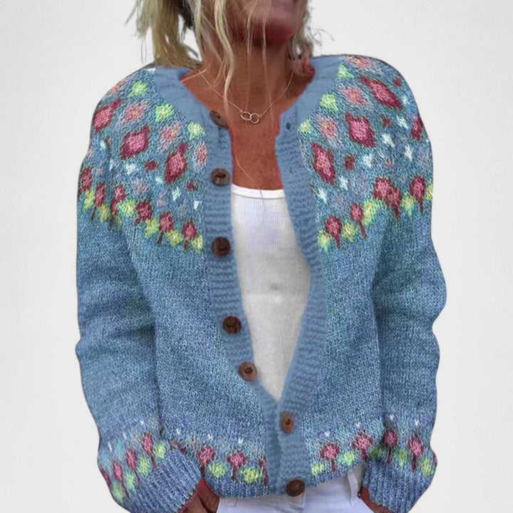 Lianne Grigio Perla – Cardigan a maglia larga con design chic