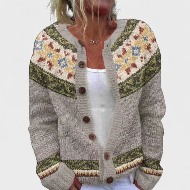 Lianne Azzurro Polvere – Cardigan a maglia larga con design chic