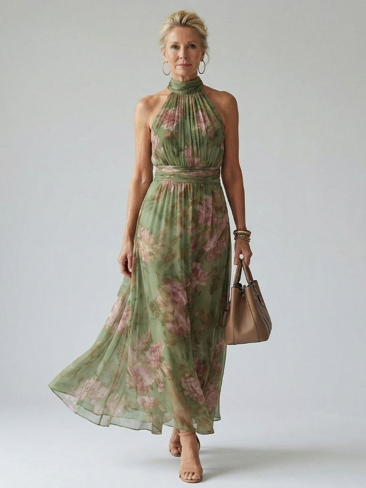Naomi | Abito lungo con collo halter