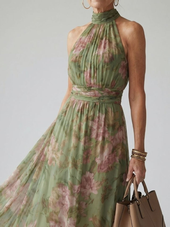 Naomi | Abito lungo con collo halter