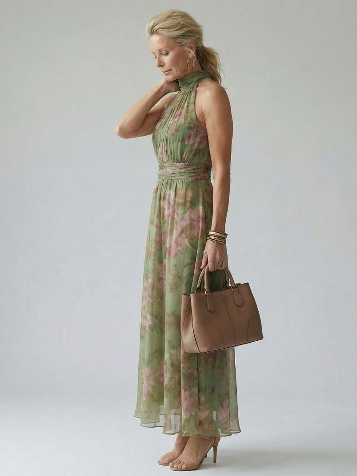 Naomi | Abito lungo con collo halter