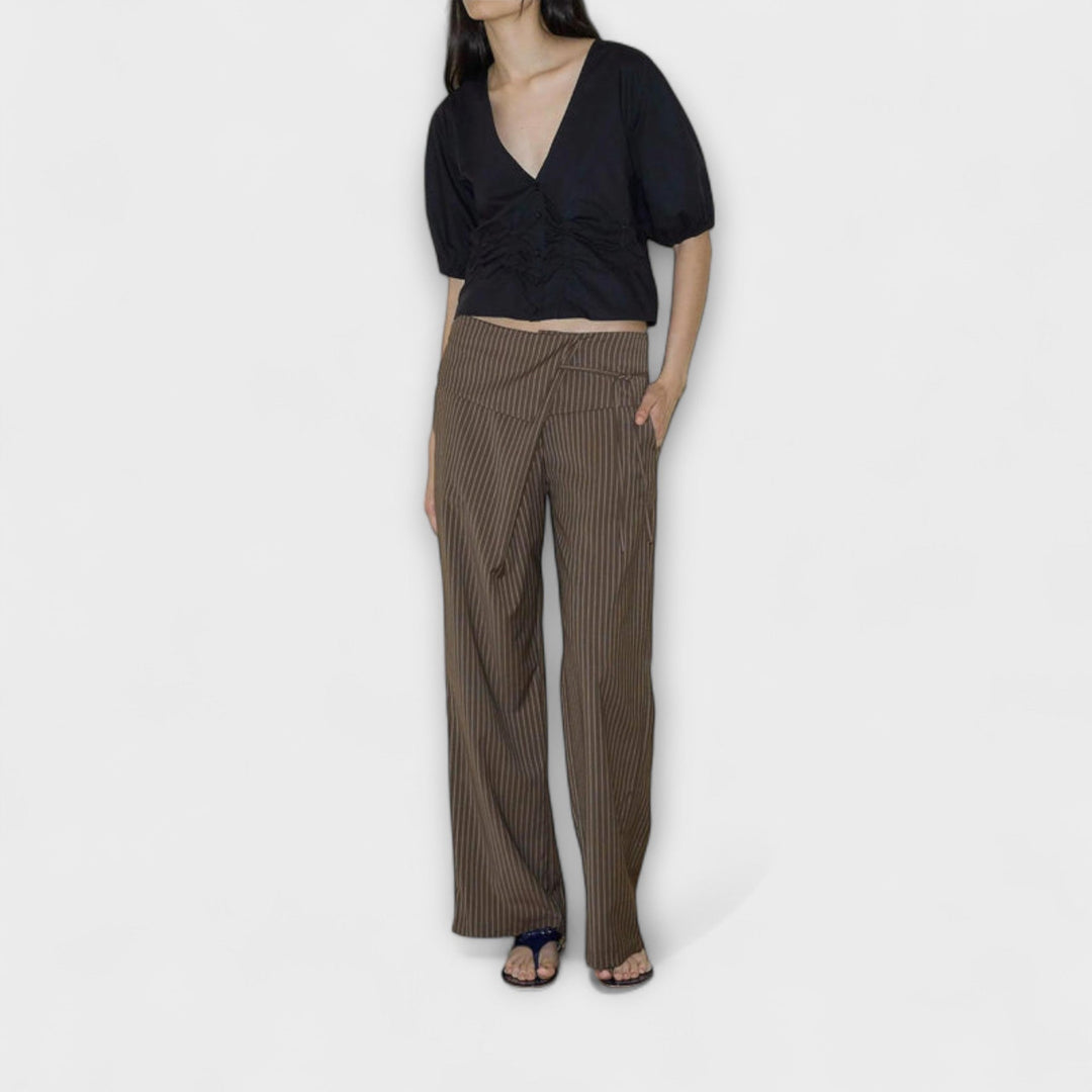 Julia - Pantaloni Pieghevoli a Righe