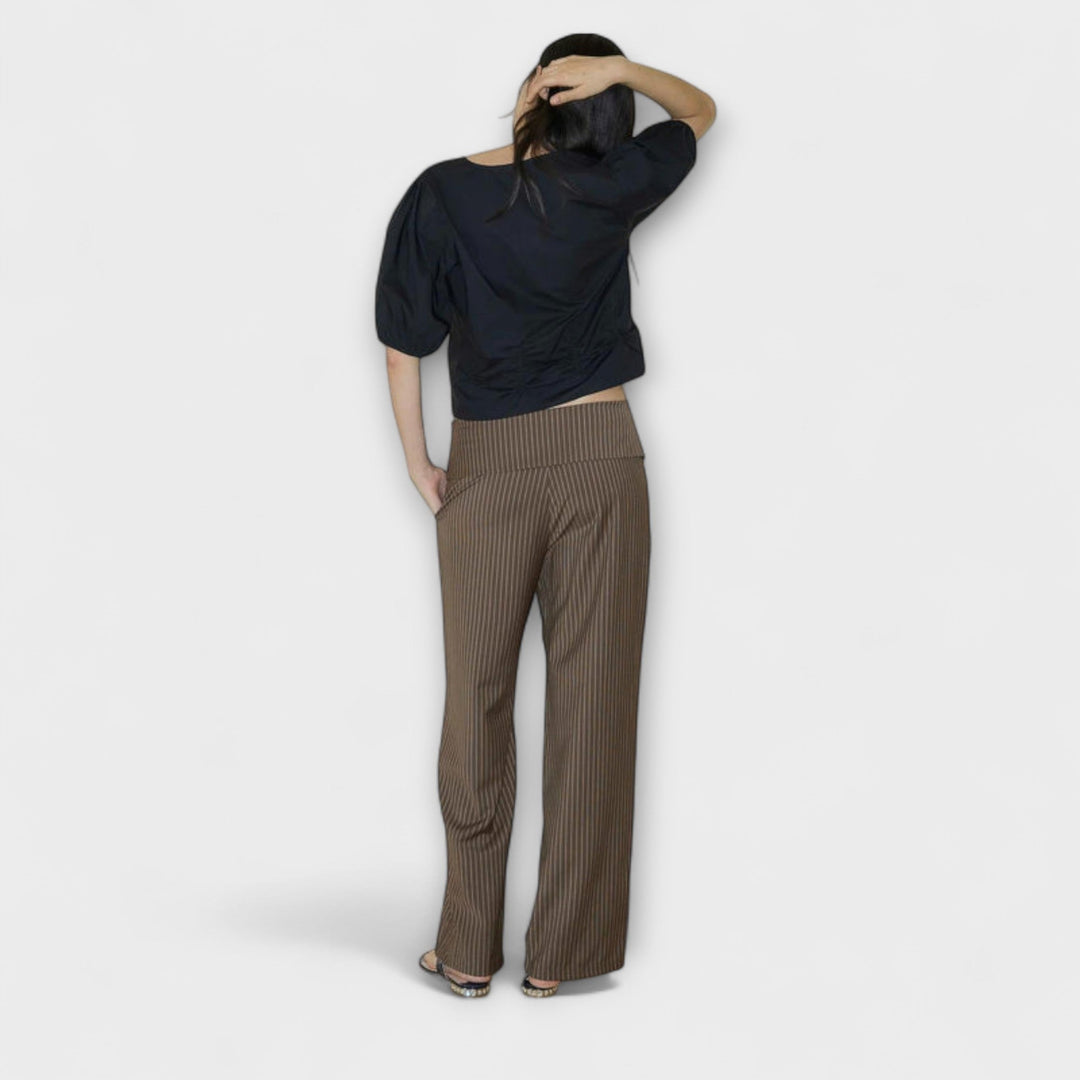 Julia - Pantaloni Pieghevoli a Righe