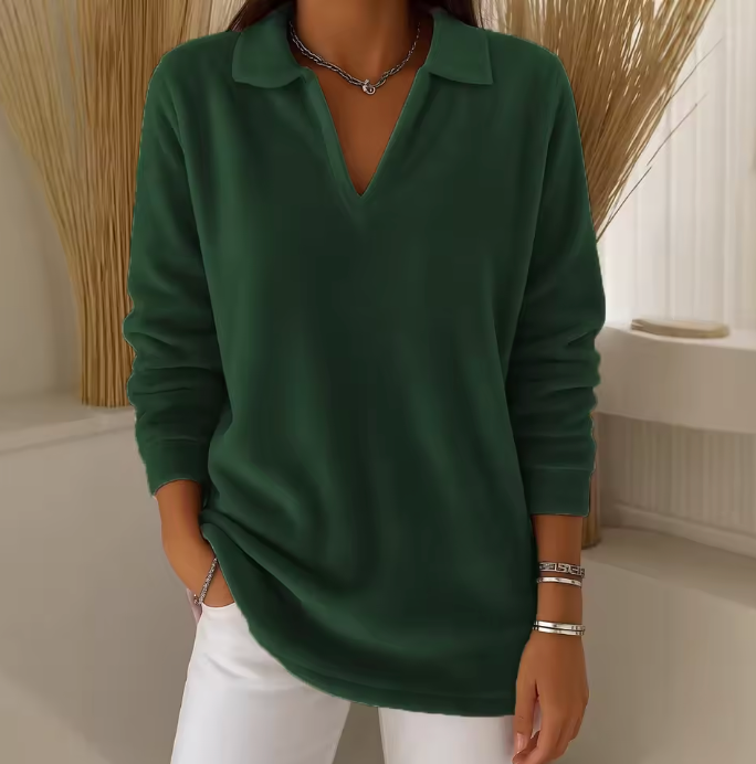 Emma | Maglione Morbido in Velluto con Scollatura a V