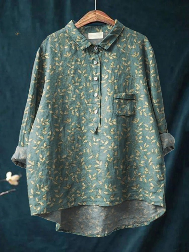 Tiziana – Camicia in lino con stampa