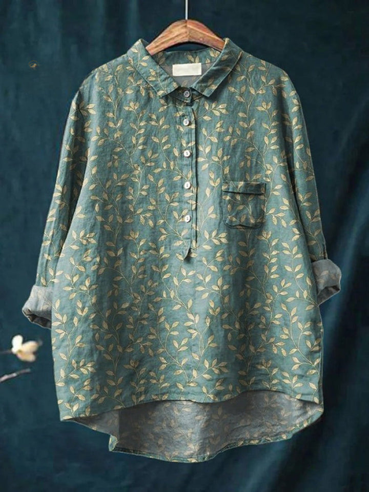 Tiziana – Camicia in lino con stampa