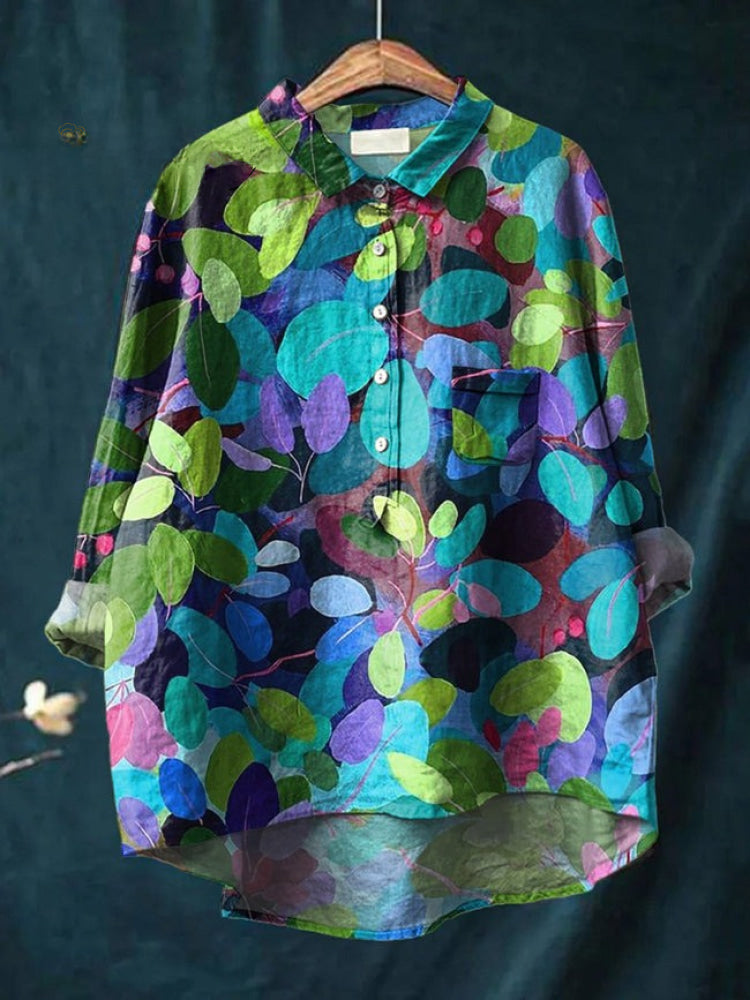 Tiziana – Camicia di lino con stampa