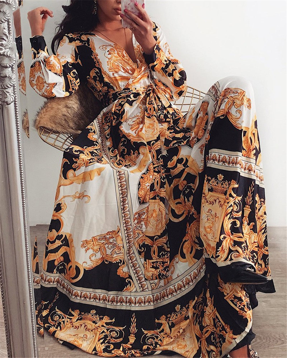 Fabiola – Vestito boho stampato