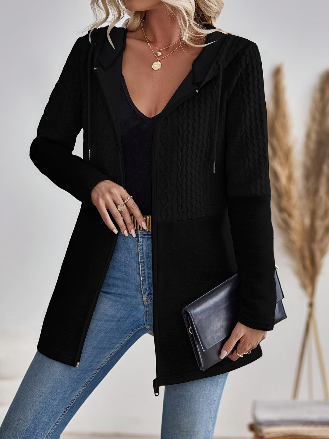 Vespara – Felpa da Donna con Zip e Cappuccio Elegante