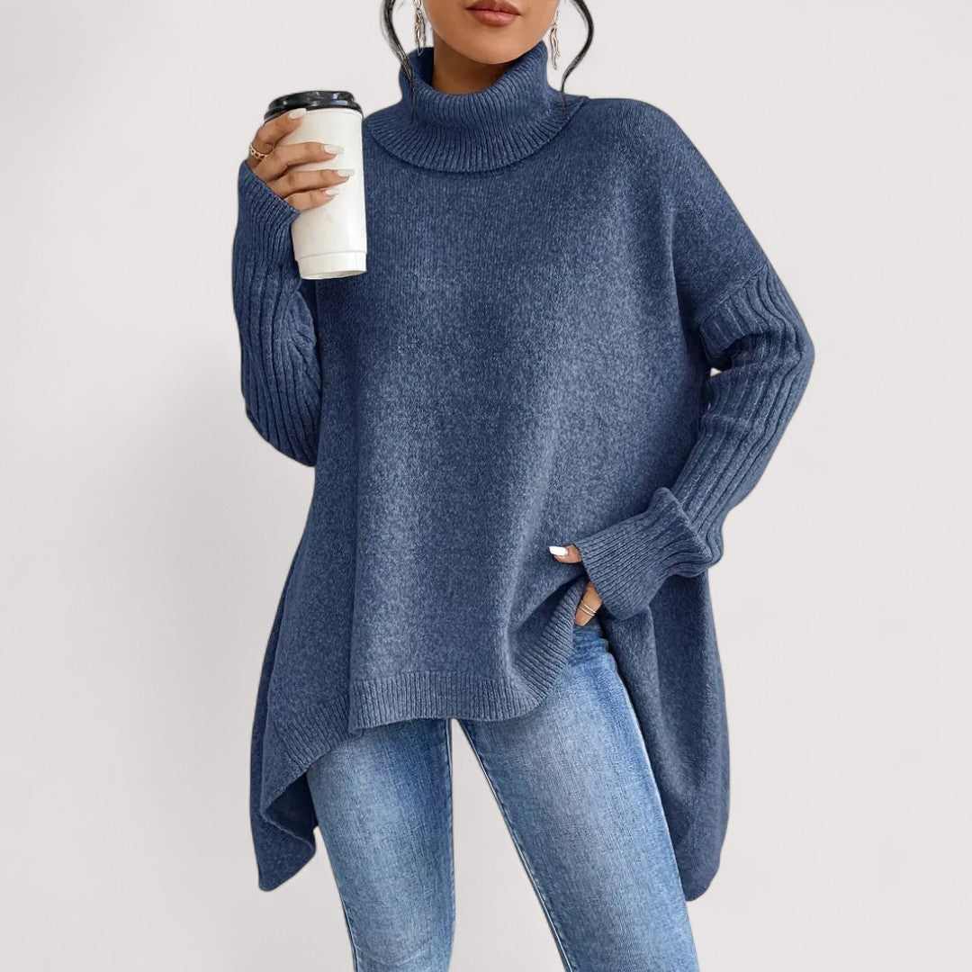 Patricia – Maglione Elegante a Collo Alto e Lungo