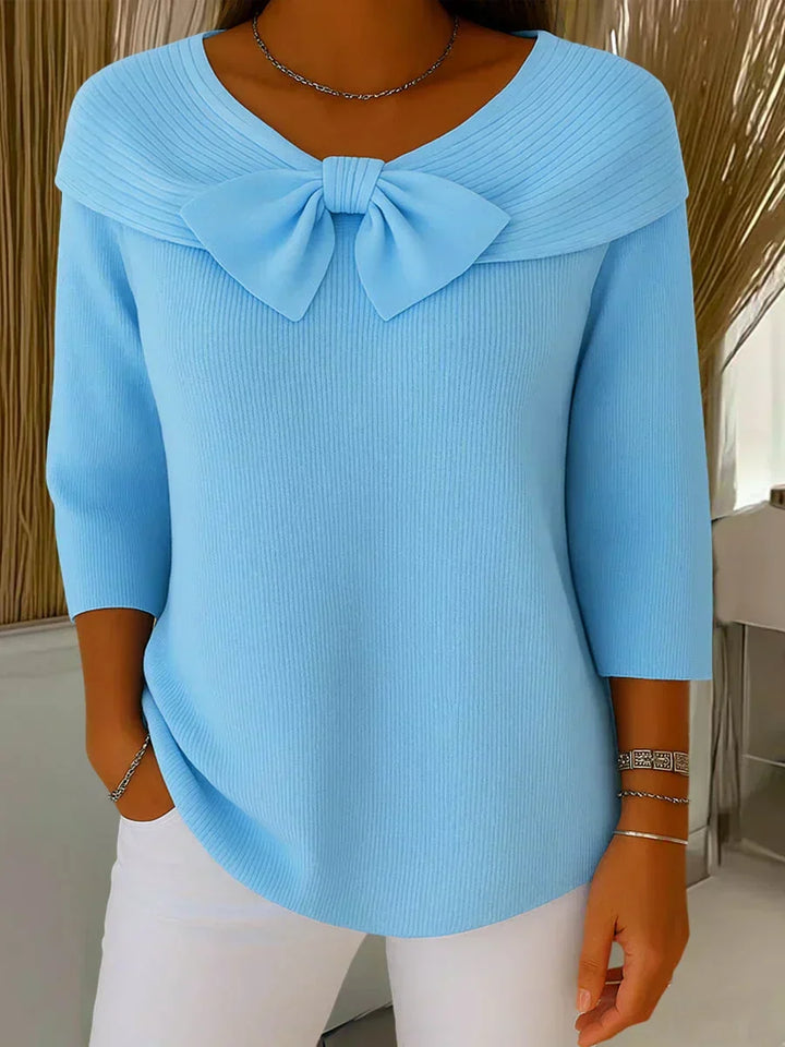 Clara | Maglione Elegante con Fiocco in Tessuto Morbido