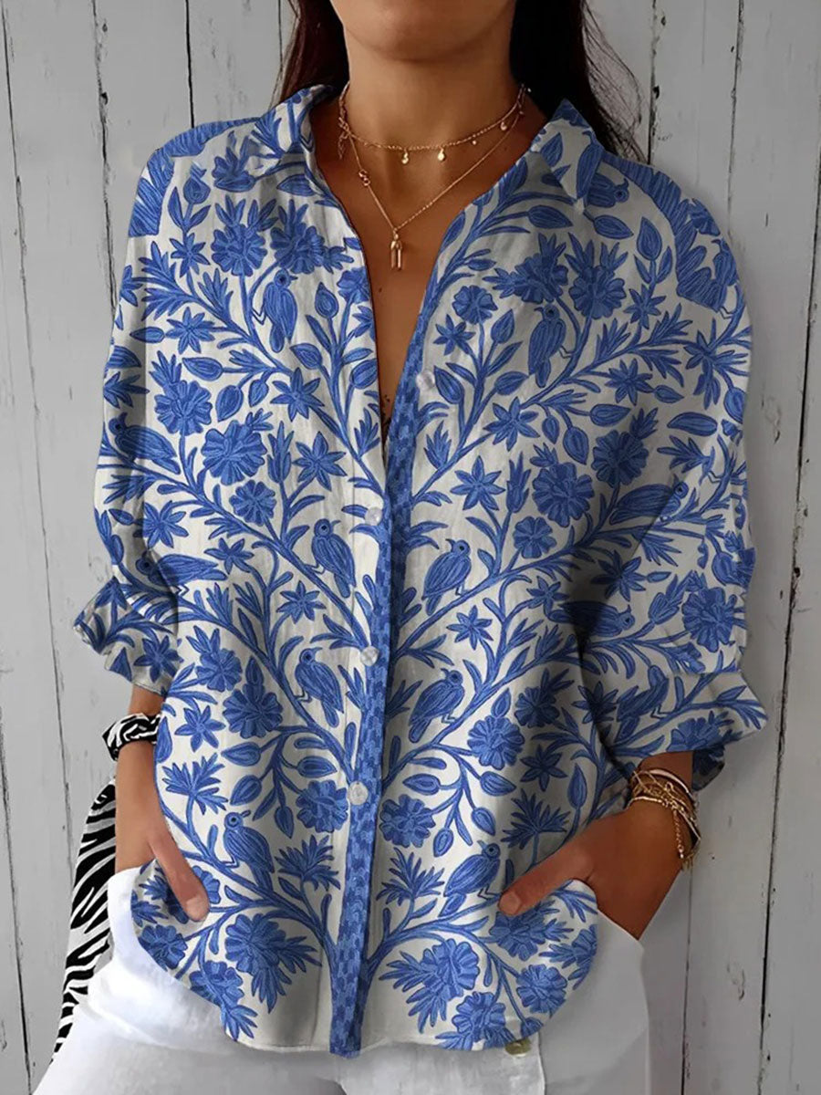 Giulia – Blusa Artigianale con Stampa
