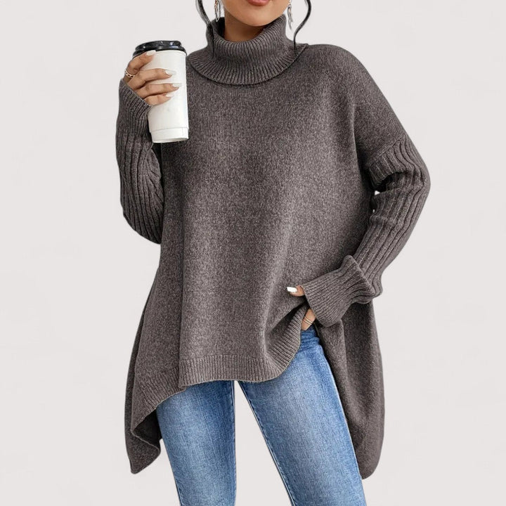 Patricia – Maglione Elegante a Collo Alto e Lungo